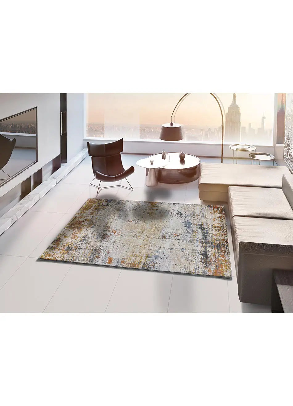 Alfombra abstracta multicolor para salón Amsterdam 3232 Atticgo