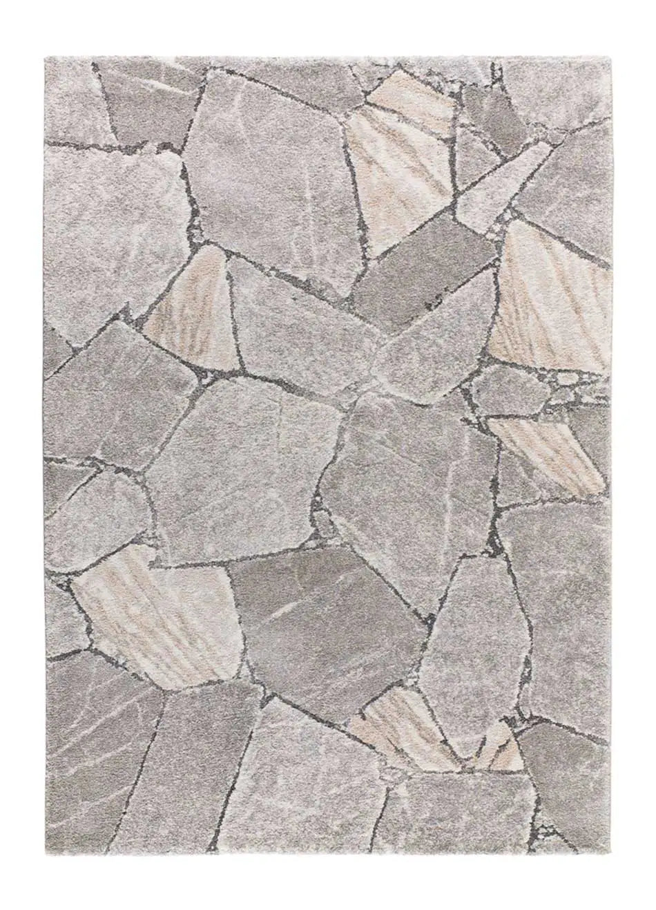 Atticgo Alfombra shaggy efecto mármol Kivet 9055 Gris