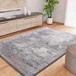 Atticgo Alfombra shaggy abstracta Kivet 9060 Gris ambiente