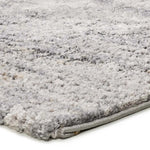 Atticgo Alfombra shaggy abstracta Kivet 9060 Gris detalle