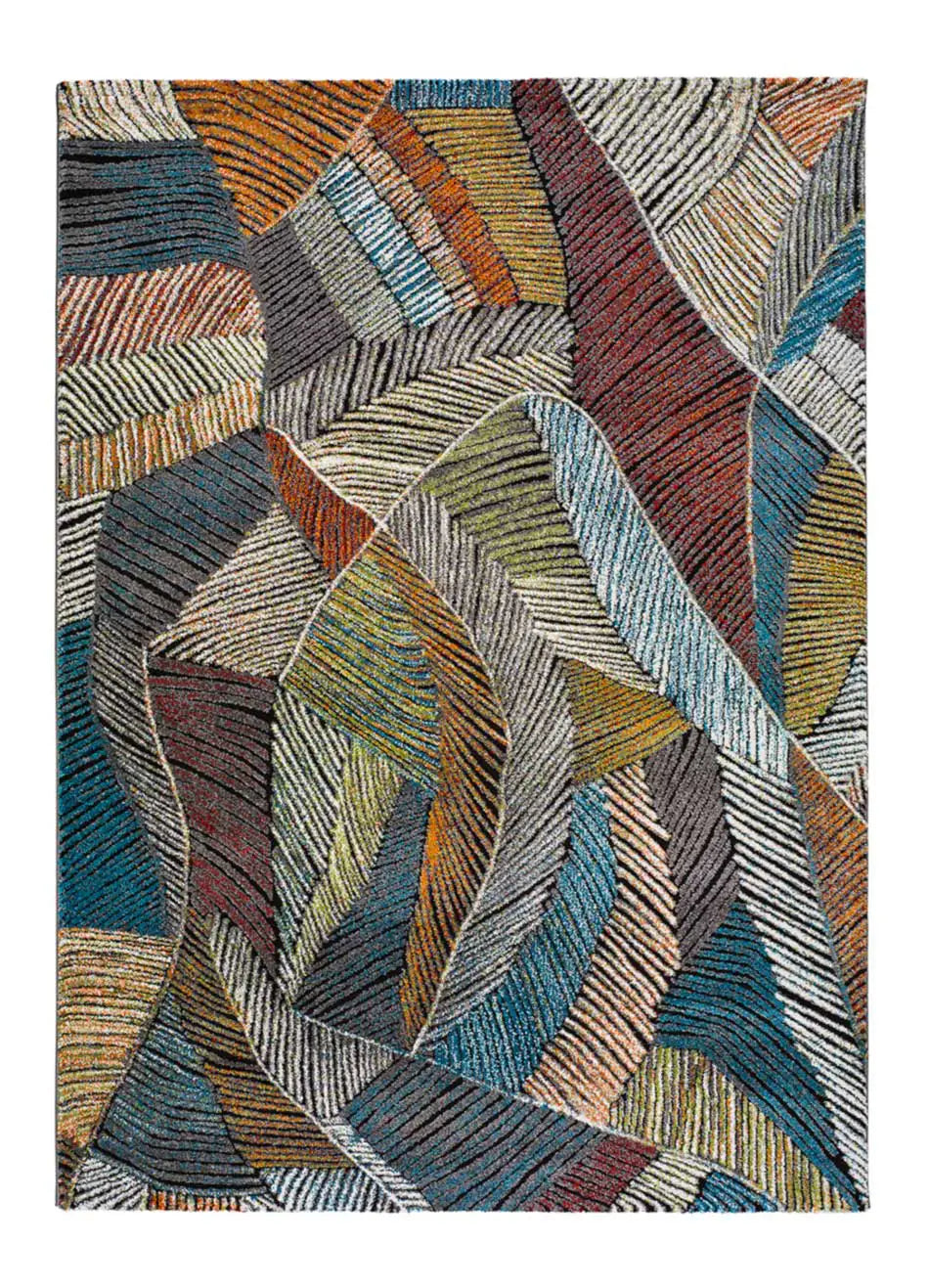 Atticgo Alfombra geométrica con hojas Koby 22869 Multicolor