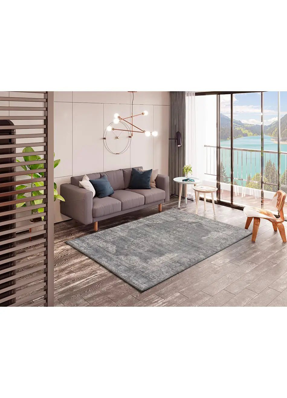 Alfombra ambiente vintage Lara 721 Gris Atticgo