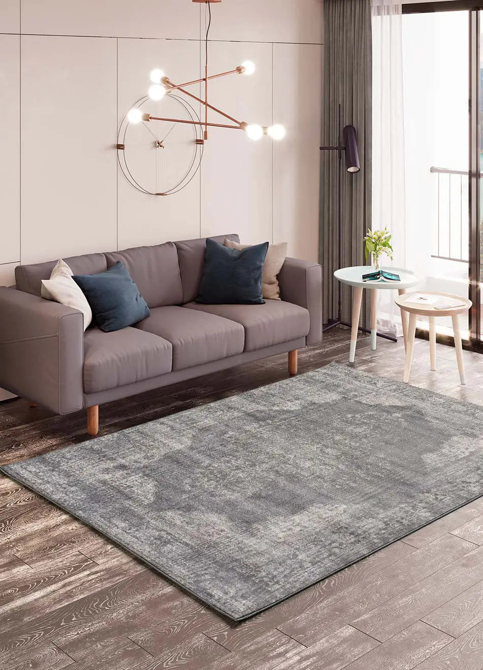 Alfombra salón vintage Lara 721 Gris Atticgo