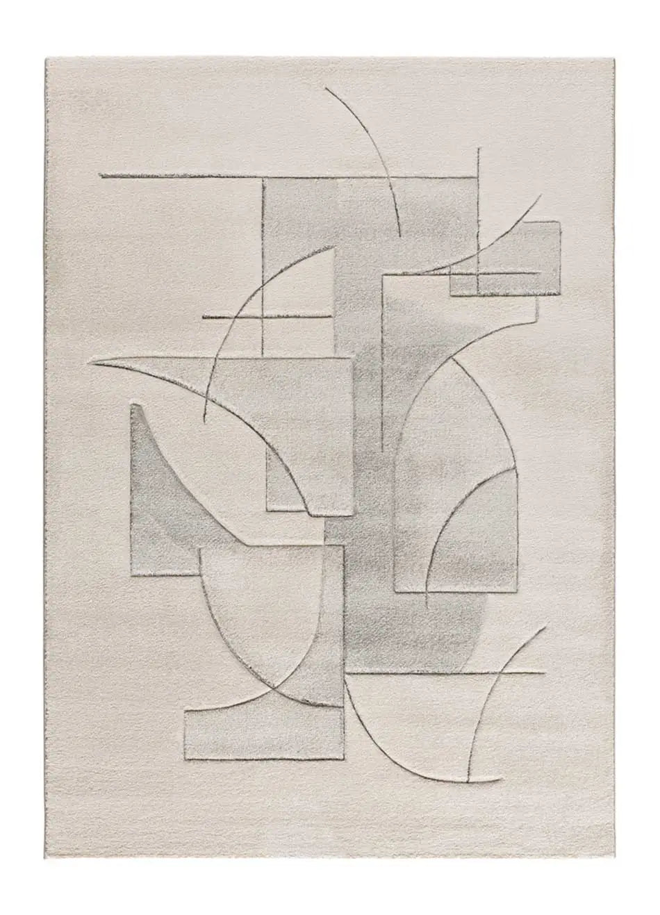 Atticgo Alfombra geométrica a trazos Lena 40313 Crema