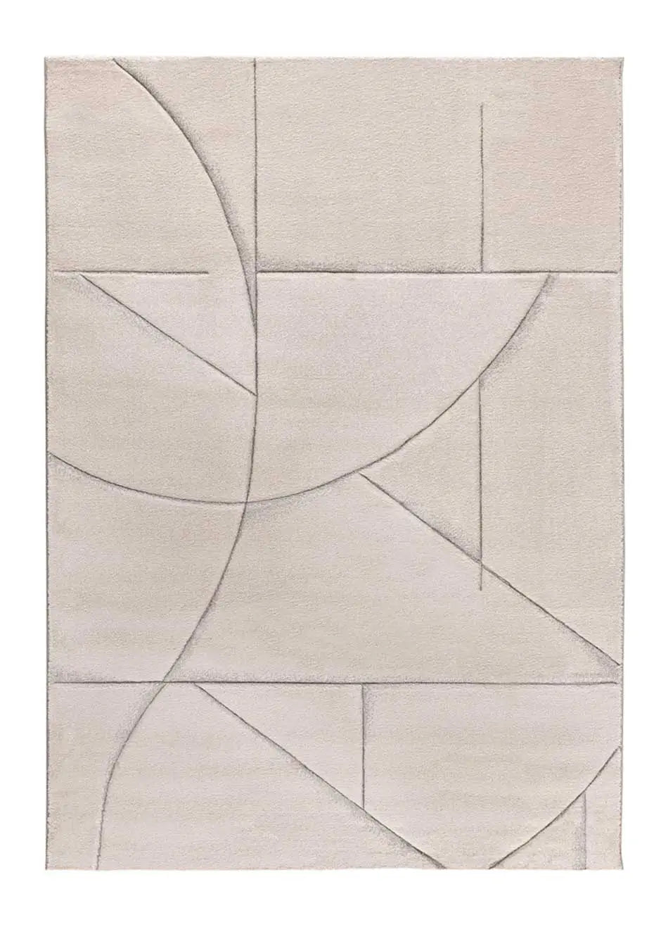 Atticgo Alfombra geométrica a trazos Lena 40315 Crema