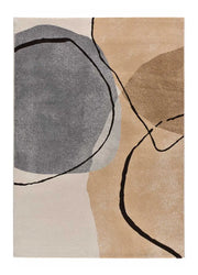 Alfombra abstracta Lessia Abstracta Beige y Gris Atticgo