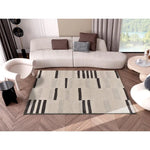 Alfombra geométrica para salón Lessia Mosaica Gris y Negro Atticgo