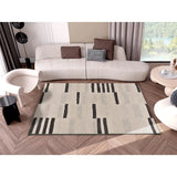 Alfombra geométrica para salón Lessia Mosaica Gris y Negro Atticgo