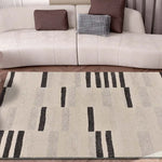 Alfombra geométrica salón Lessia Mosaica Gris y Negro Atticgo