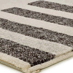 Alfombra geométrica esquina Lessia Mosaica Gris y Negro Atticgo