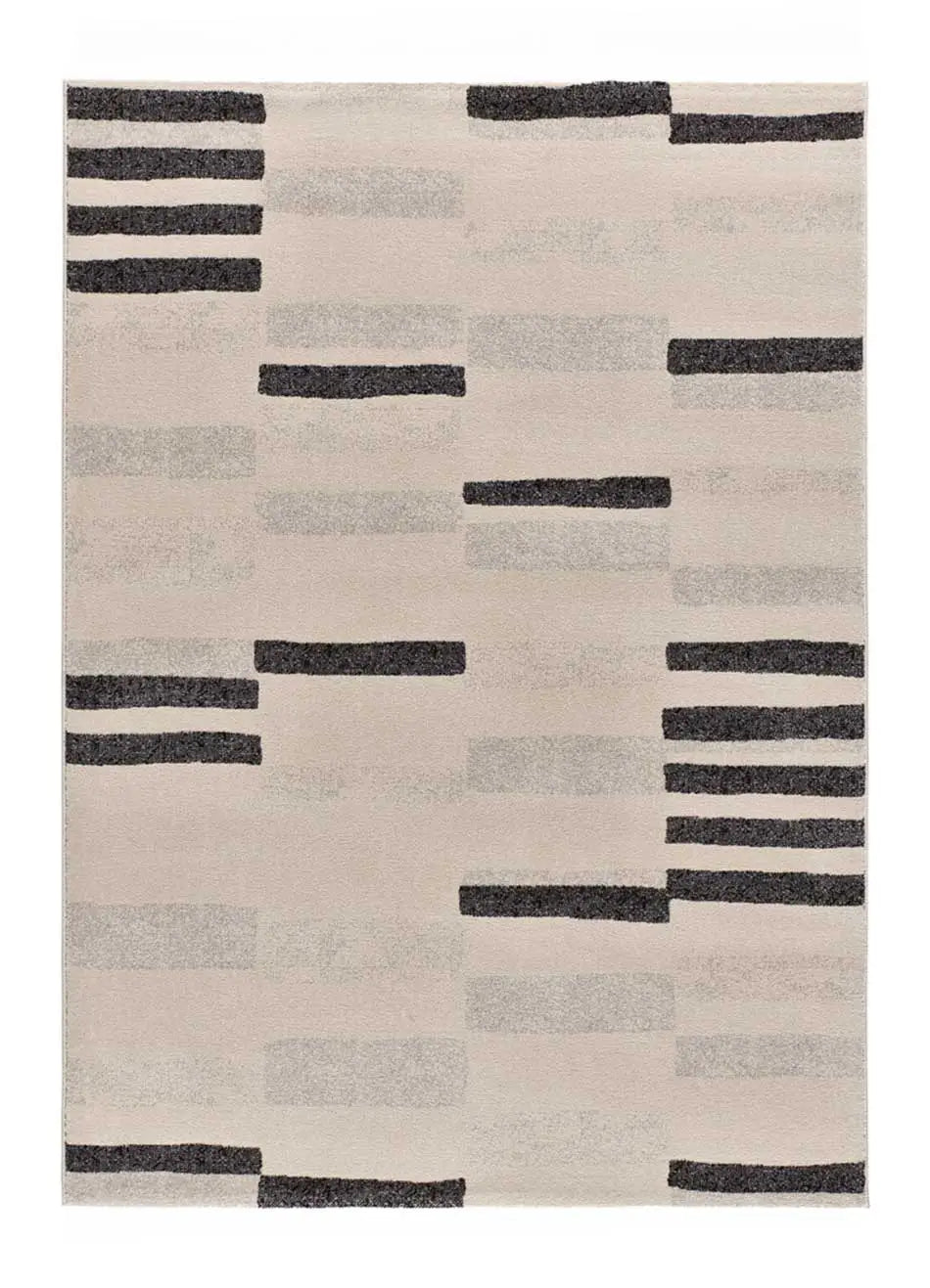 Alfombra geométrica Lessia Mosaica Gris y Negro Atticgo