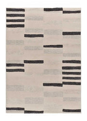 Alfombra geométrica Lessia Mosaica Gris y Negro Atticgo