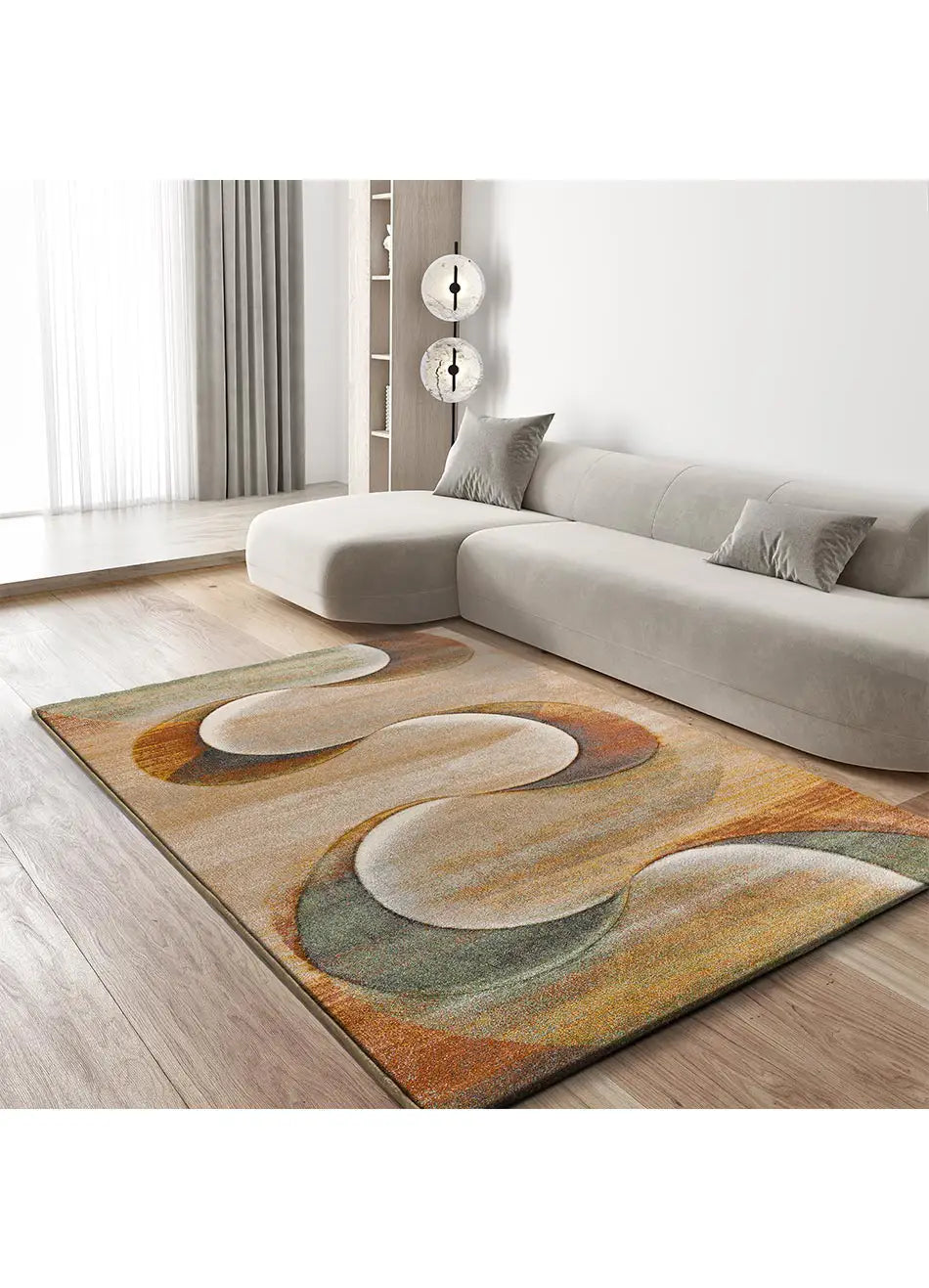 Atticgo Alfombra formas redondeadas Libet 40399 Multicolor ambiente salón