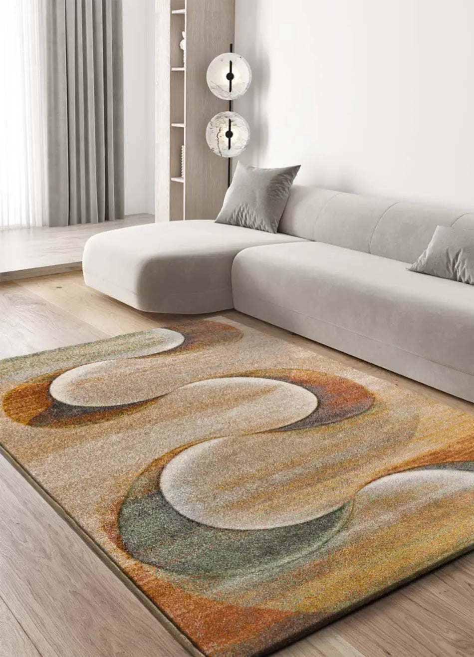 Atticgo Alfombra formas redondeadas Libet 40399 Multicolor ambiente