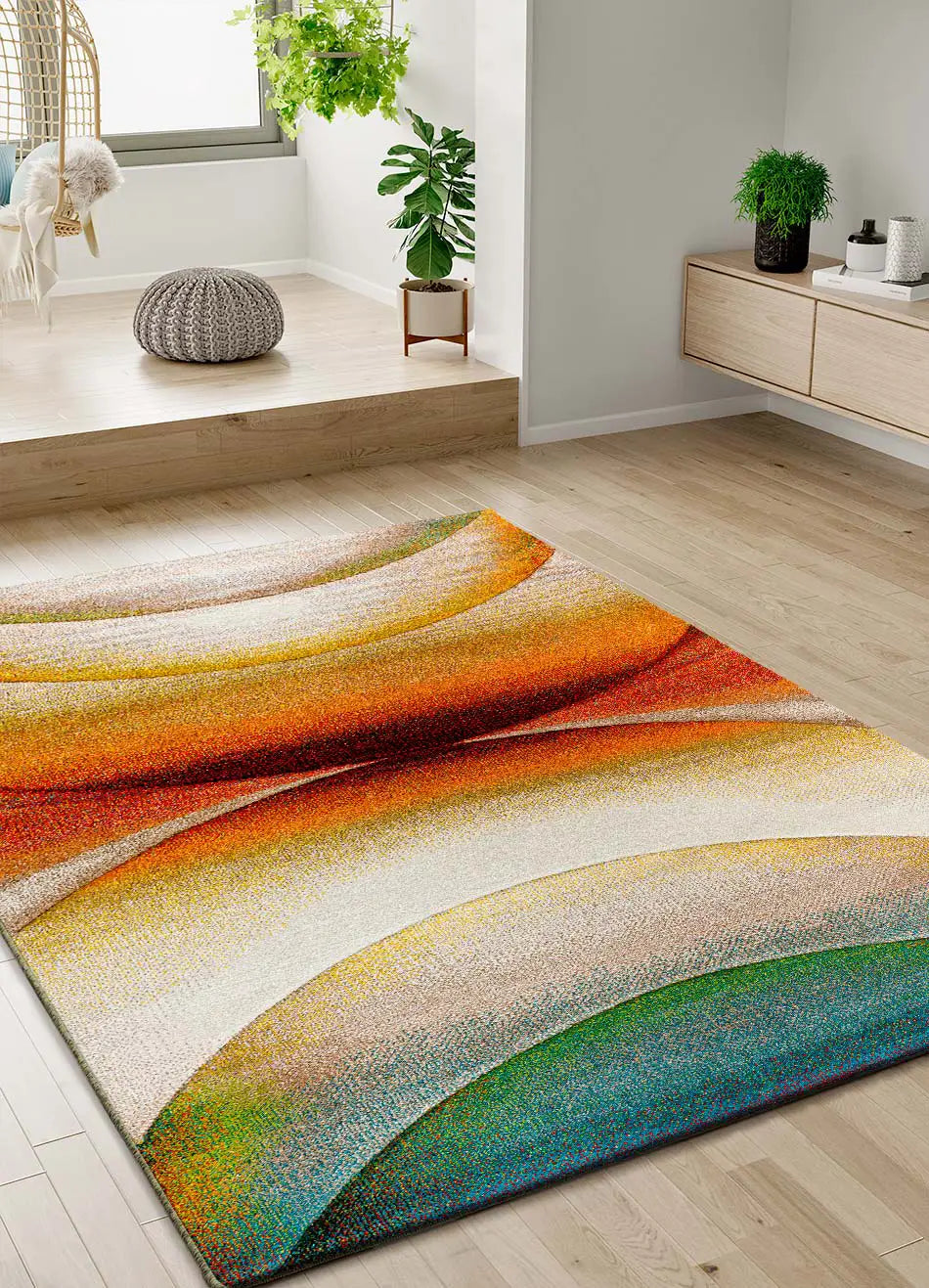 Atticgo Alfombra con curvas Libet 40400 Multicolor ambiente