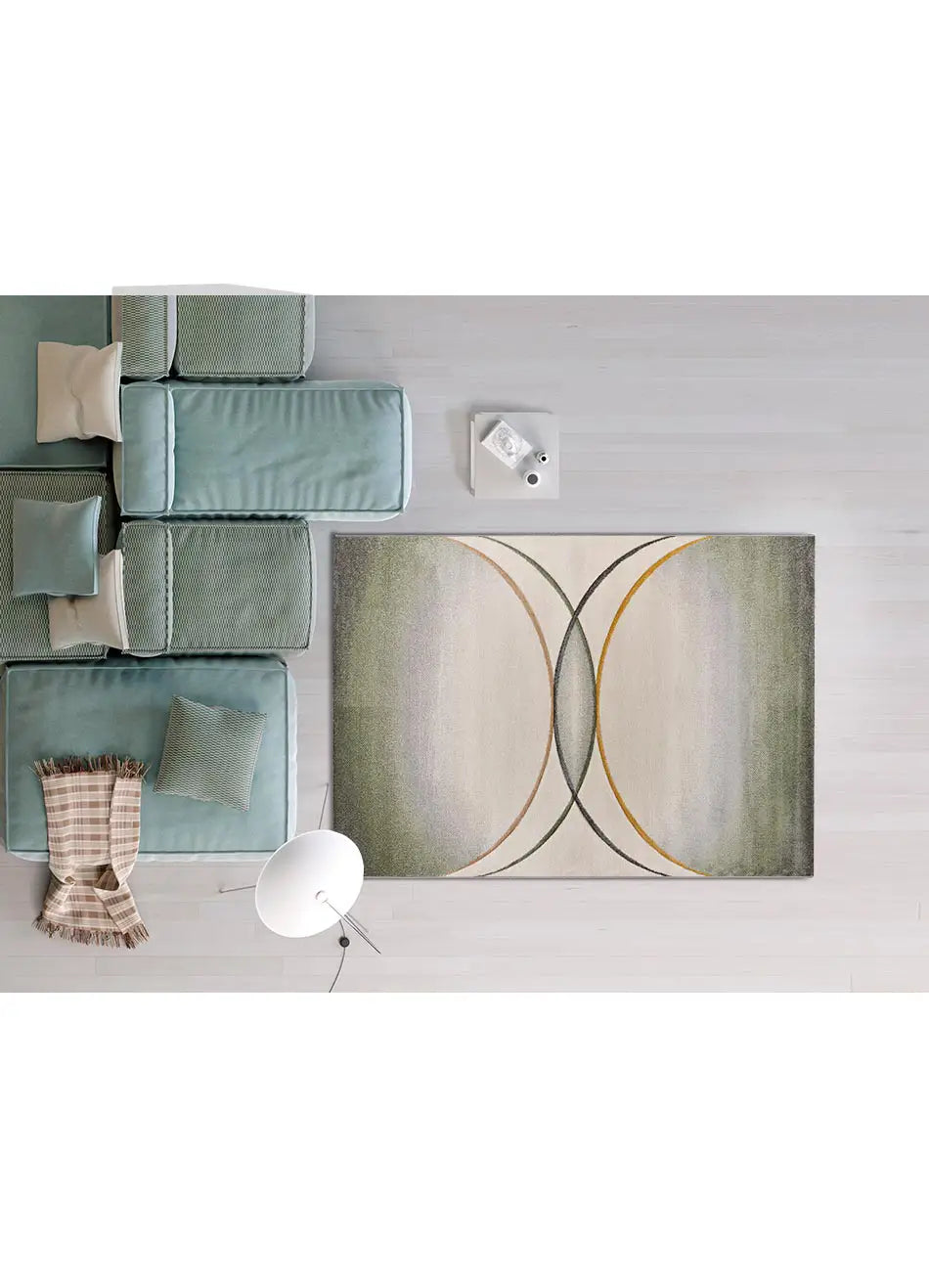 Atticgo Alfombra moderna Libet 40401 Verde ambiente salón