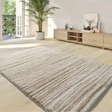 Atticgo Alfombra estilo escandinavo, reciclada y con relieve Lima 3501 Beige ambiente salón