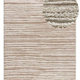 Atticgo Alfombra estilo escandinavo, reciclada y con relieve Lima 3501 Beige lupa
