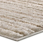 Atticgo Alfombra estilo escandinavo, reciclada y con relieve Lima 3501 Beige esquina