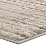 Atticgo Alfombra estilo escandinavo, reciclada y con relieve Lima 3501 Beige esquina