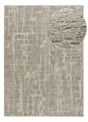 Atticgo Alfombra estilo escandinavo, reciclada y con relieve Lima 3503 Plata lupa