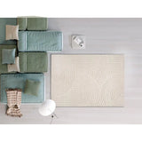 Alfombra salón o dormitorio estilo escandinavo con relieve Lina 59602 Blanco Atticgo