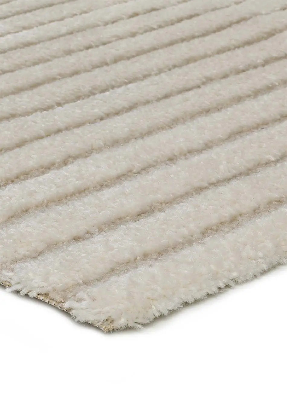 Esquina alfombra estilo escandinavo con relieve Lina 59602 Blanco Atticgo