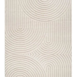 Alfombra estilo escandinavo con relieve Lina 59602 Blanco 240x340 Atticgo