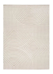 Alfombra estilo escandinavo con relieve Lina 59602 Blanco 240x340 Atticgo