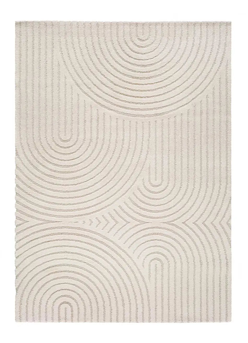 Alfombra estilo escandinavo con relieve Lina 59602 Blanco Atticgo