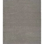 Alfombra estilo escandinavo con relieve Lina 59602 Gris Atticgo