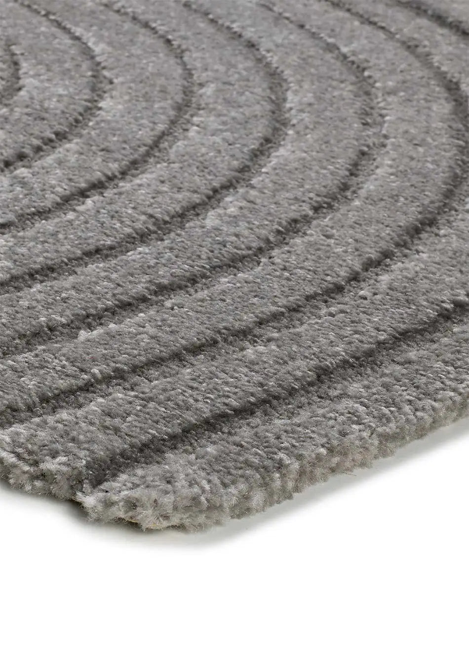 Esquina alfombra estilo escandinavo con relieve Lina 59602 Gris Atticgo