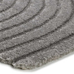 Esquina alfombra estilo escandinavo con relieve Lina 59602 Gris Atticgo