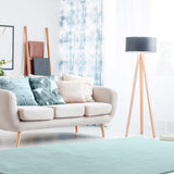 Alfombra a medida Loft Liso Azul ambiente | Atticgo