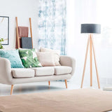 Alfombra a medida Loft Liso Beige ambiente | Atticgo