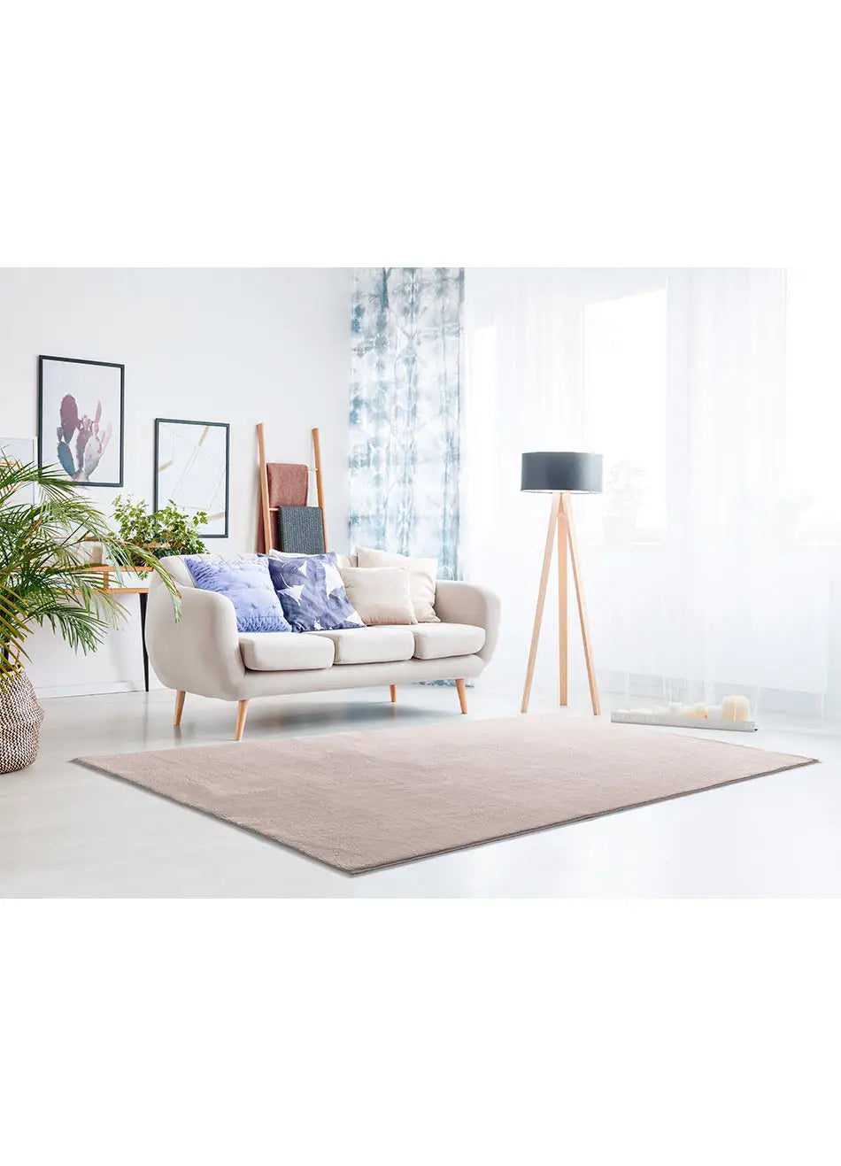 Alfombra lavable rosa empolvado Loft ambiente | Atticgo