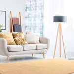 Alfombra a medida Loft Liso Mostaza ambiente | Atticgo