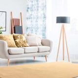 Alfombra a medida Loft Liso Mostaza ambiente | Atticgo