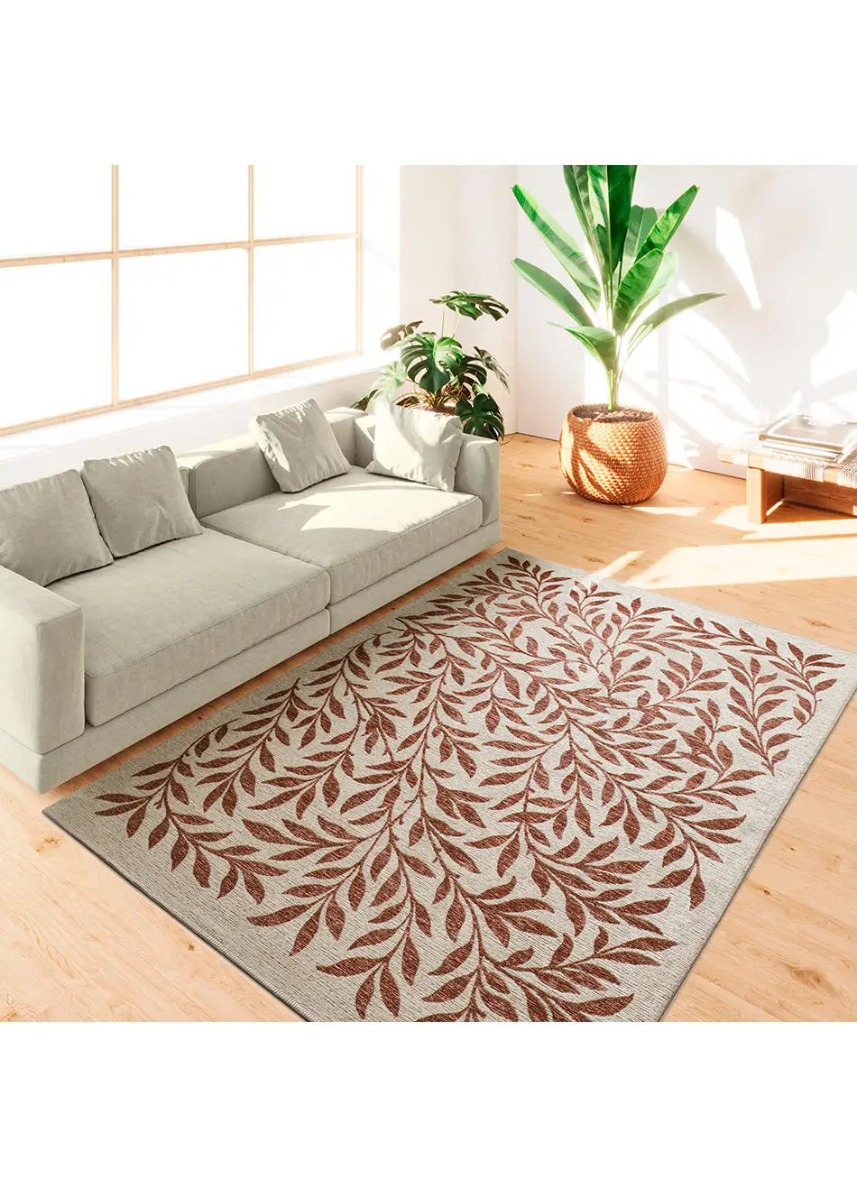 Alfombra con motivos florales para salón Lua 3103 Caldera Atticgo