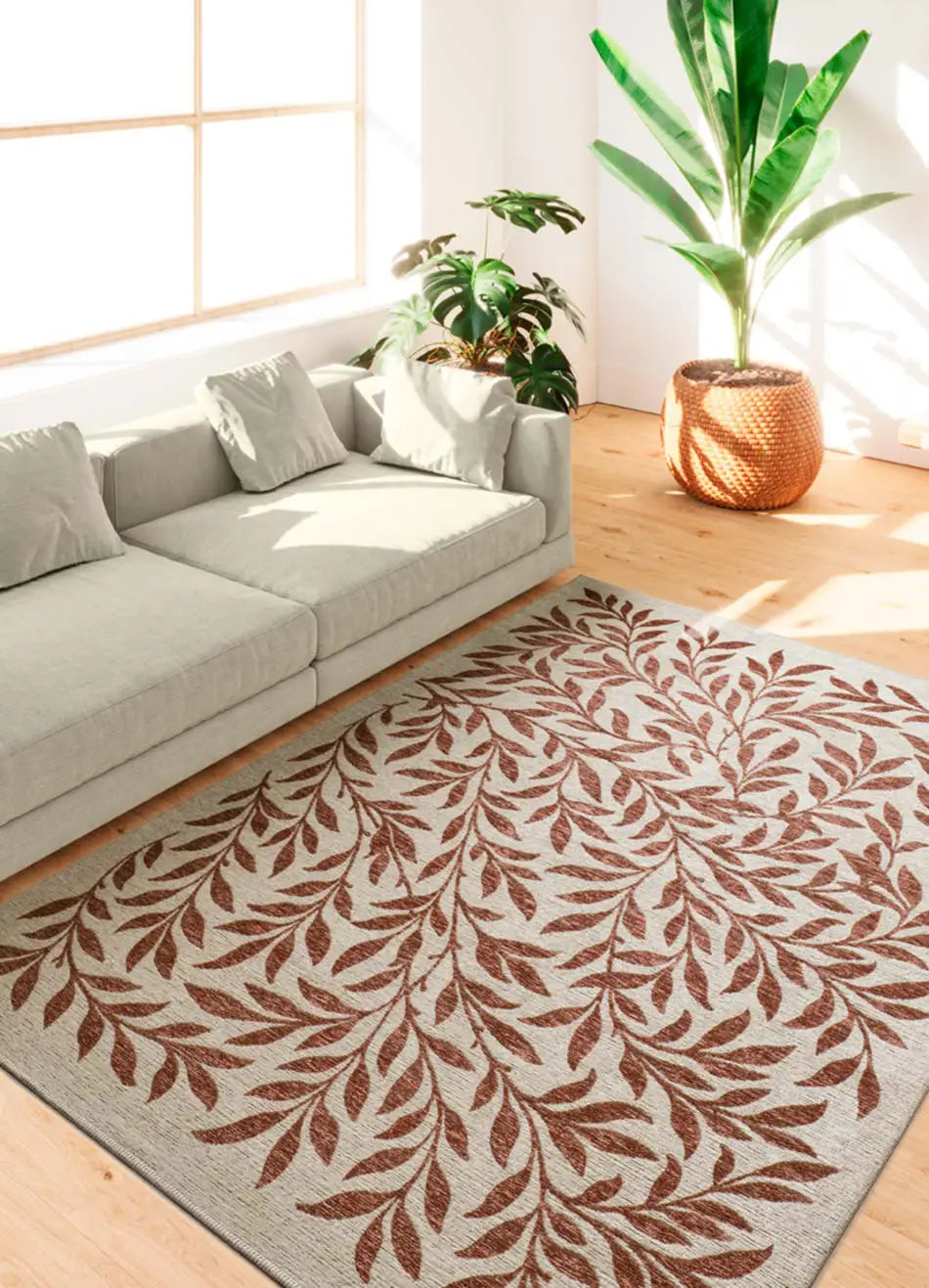 Alfombra con motivos florales salón Lua 3103 Caldera Atticgo 2