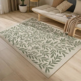 Alfombra con motivos florales de salón Lua 3103 Verde Atticgo
