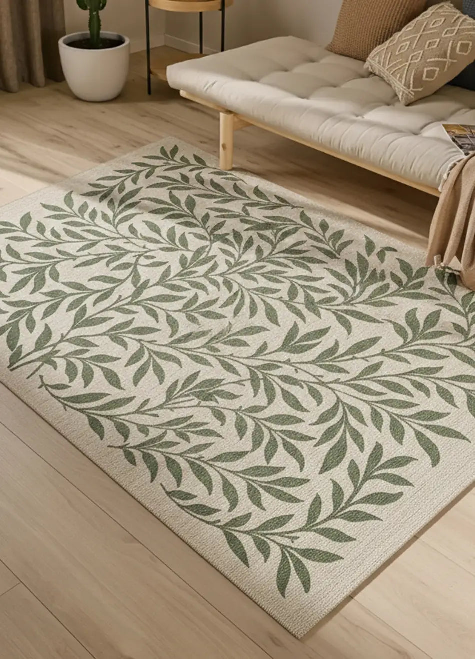 Alfombra con motivos florales salón Lua 3103 Verde Atticgo