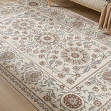 Alfombra clásica con motivos florales salón Lua 3104 Azul Atticgo 