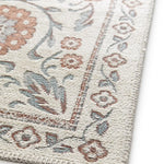 Alfombra clásica con motivos florales esquina Lua 3104 Azul Atticgo