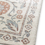 Alfombra clásica con motivos florales esquina Lua 3104 Azul Atticgo