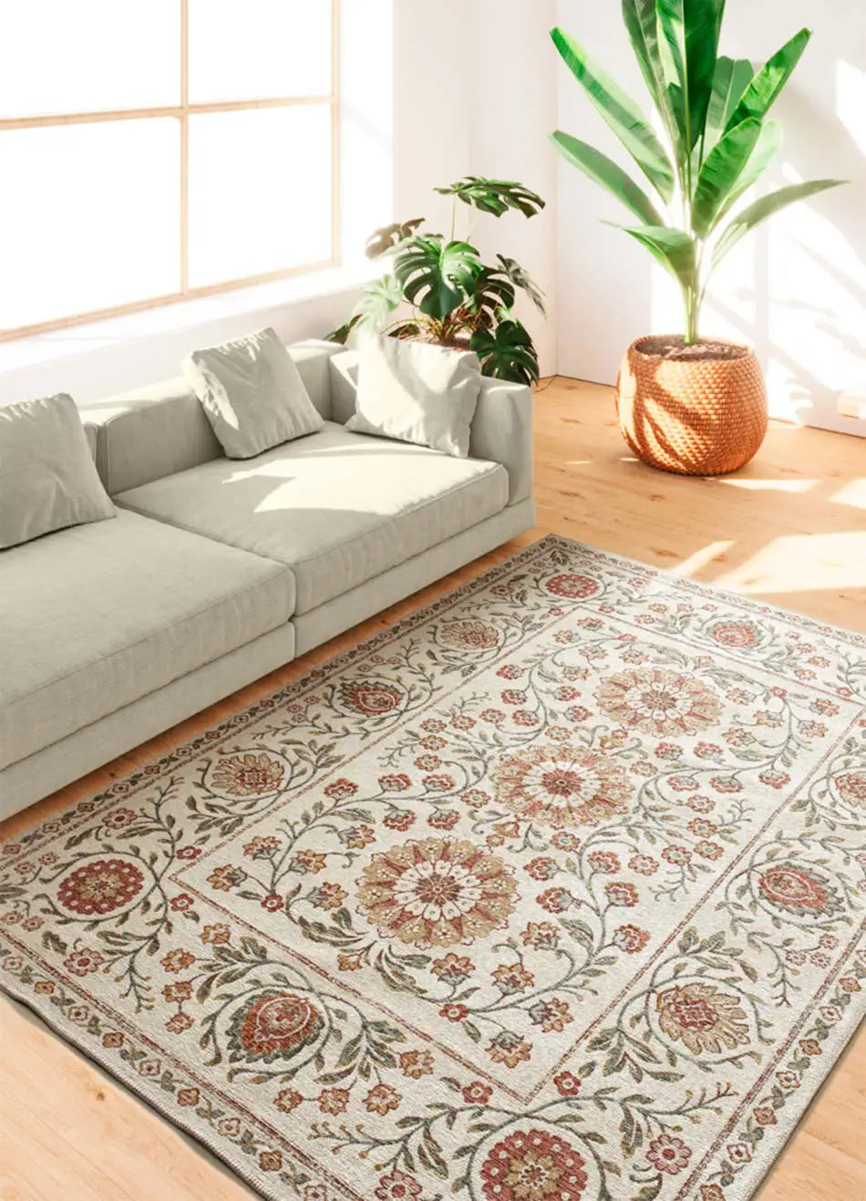 Alfombra clásica con motivos florales salón Lua 3104 Multicolor Atticgo