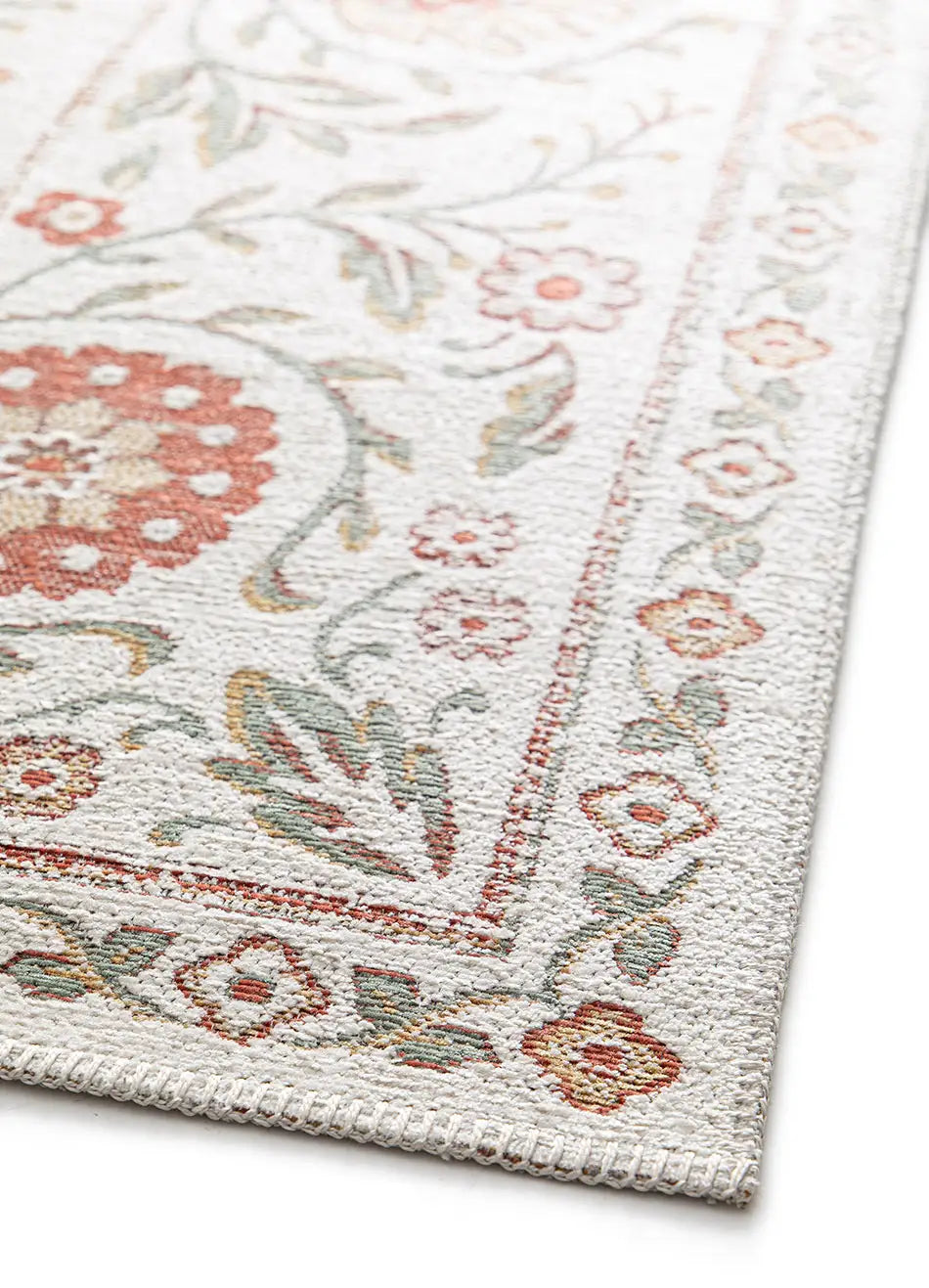 Alfombra clásica con motivos florales esquina Lua 3104 Multicolor Atticgo