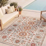 Alfombra de exterior clásica con motivos florales Lua 3104 Multicolor Atticgo