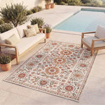 Alfombra de jardín clásica con motivos florales Lua 3104 Multicolor Atticgo