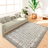 Alfombra clásica con motivos ornamentales salón Lua 3108 Azul Atticgo